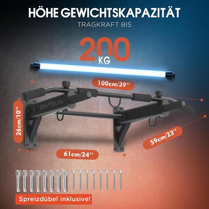 Produktbild DH FitLife Klimmzugstange für Wandmontage