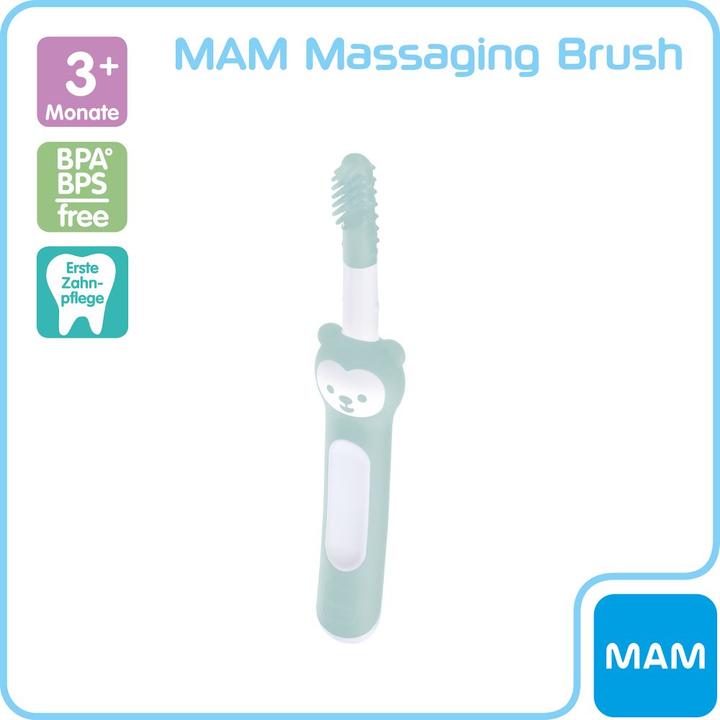 Actual product image MAM Zahnpflege Massage-Zahnbürste Massaging Brush - Min (Soft, 1 x)
