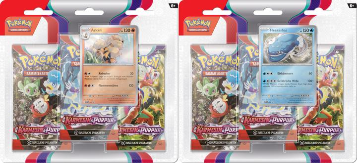 Produktbild Pokémon Pokemon Karmesin & Purpur 3-Pack Blister (Deutsch, Blister Pack)