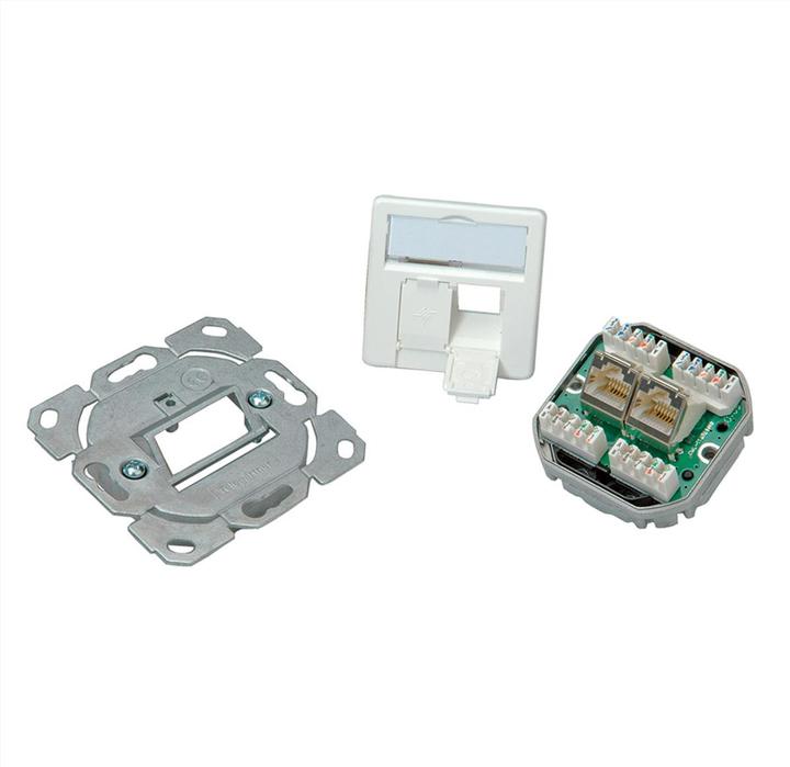Image du produit Telegärtner TELEGAERTNER UPDose Cat6/Cl.E double 2xRJ45 alpinwhite AMJ45 (25.16.8650)