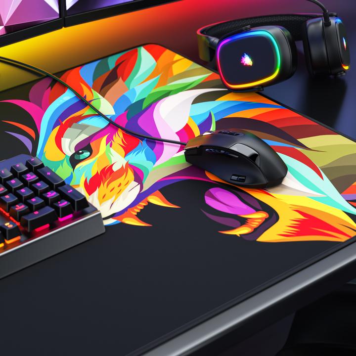 Actual product image Titanwolf Gaming mouse pad, XXXL Speed mouse mat 1200 x 600 mm, speed & precision, Colour Lion 2 (XXL)