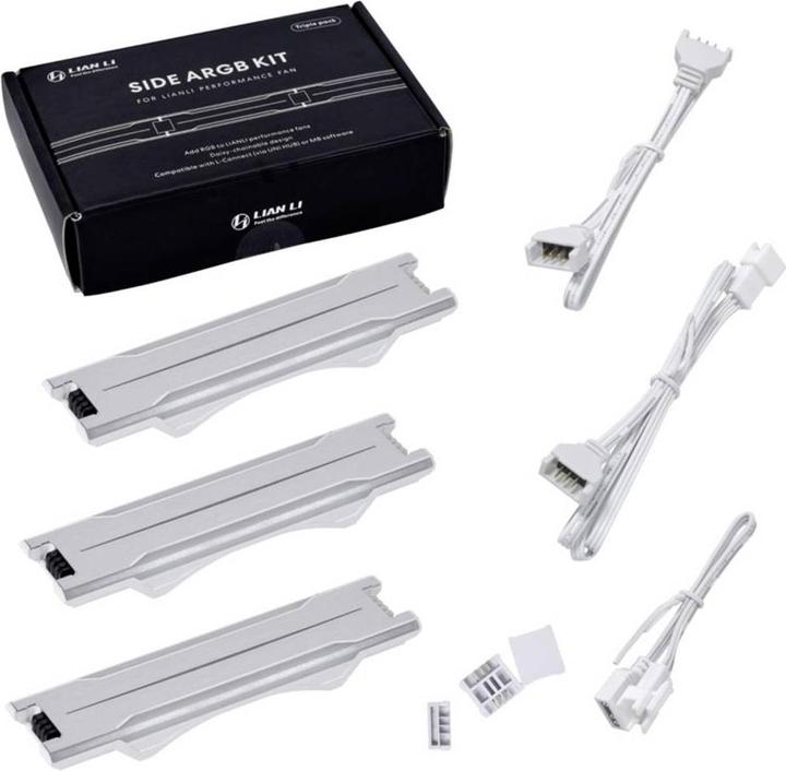 Image du produit Lian-Li UNI FAN P28 Side ARGB Strip, pack de 3 - blanc (RGB)