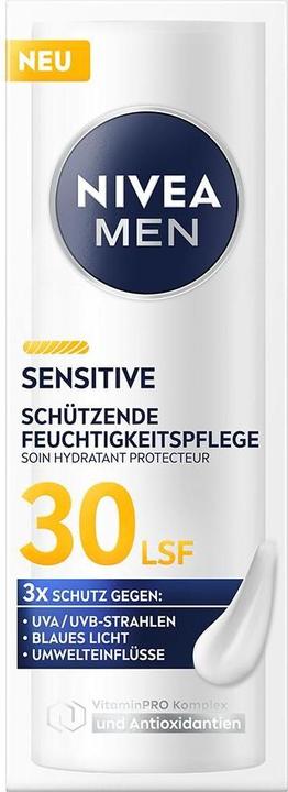 Produktbild Nivea Men Sensitive Schützende Feuchtigkeitspflege LSF30 (50 ml, Tagescreme, SPF 30)