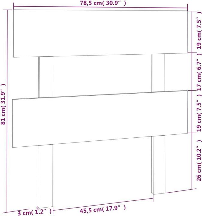Image du produit VidaXL Lashonda (78.5 x 3 x 81 cm)