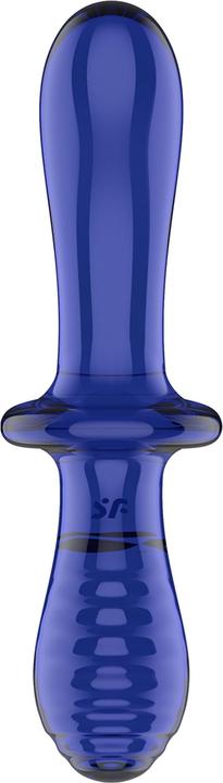 Actual product image Satisfyer Double Crystal Dildo Blue