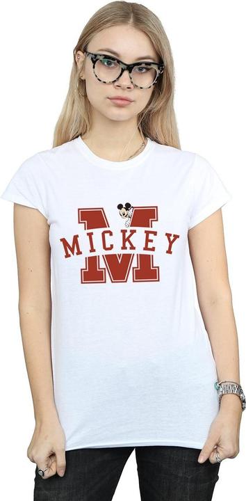 Actual product image Disney Womens/Ladies Mickey Mouse Letter Peak Cotton T-Shirt (L)