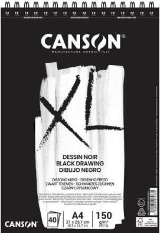 Actual product image Canson Drawing pad Black Draw (A4)