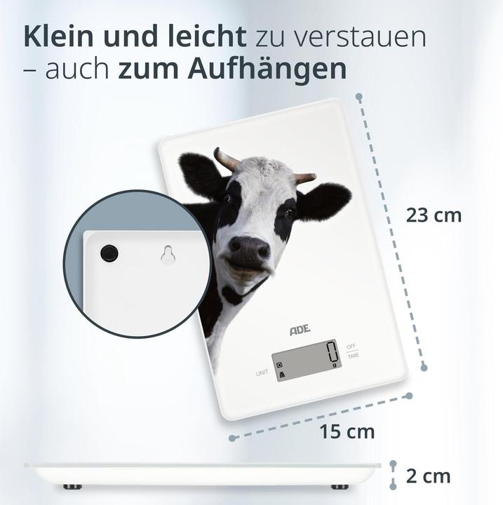 Actual product image ADE Küchenwaage Inka digital Motivdruck Kuh, Bedienungsart