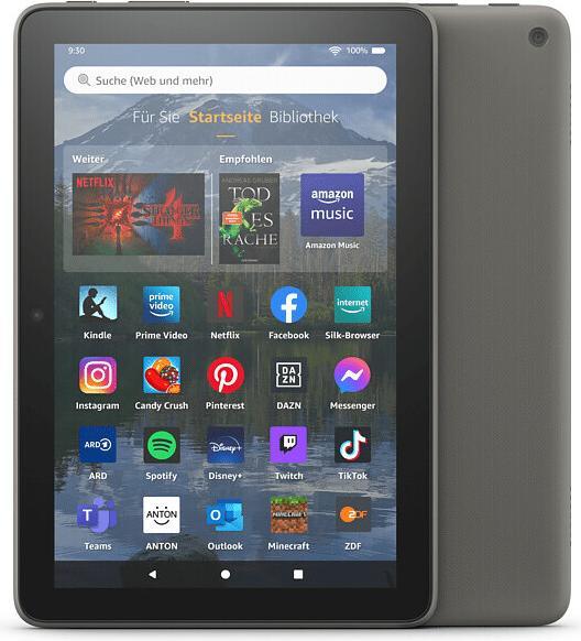 Amazon Fire HD 8 Plus (2022) (Solo WiFi, 8", 32 GB, Grigio)