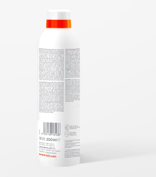 Immagine prodotto Leti letiAT4 difesa della pelle atopica Spray SPF 50+, soluzione da 200 ml (Spray solare, SPF 50+, 200 ml)