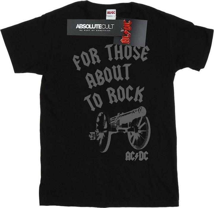 AC/DC Für die die rocken wollen Cannon Cotton Boyfriend TShirt
