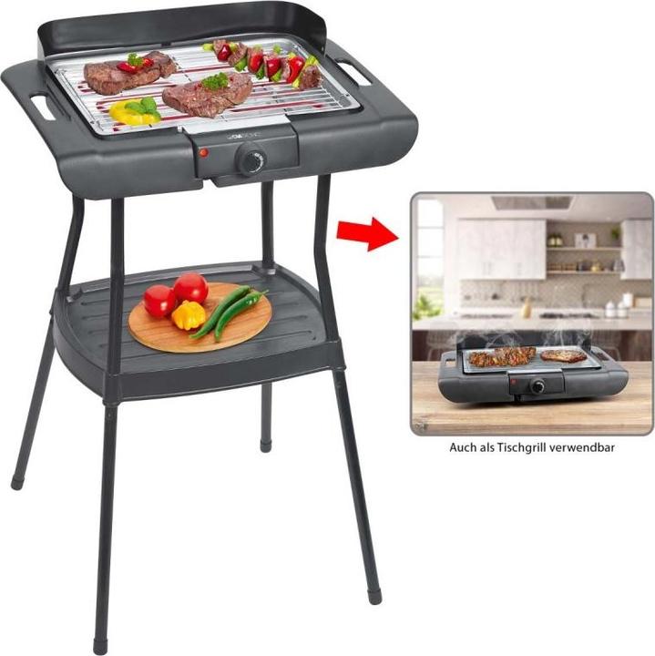 Actual product image Clatronic BQS 3508 Electric garden barbecue 2000 W 24.5 cm x 35.5 cm (2 kW)