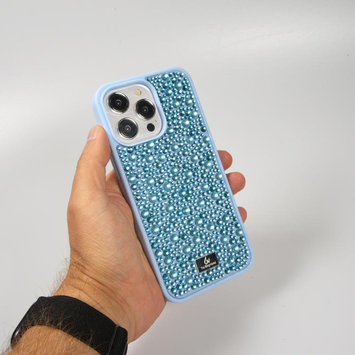 Produktbild PhoneLook Hülle Glitzer Diamant The Bling World Hellblau (Apple iPhone 15 Pro)