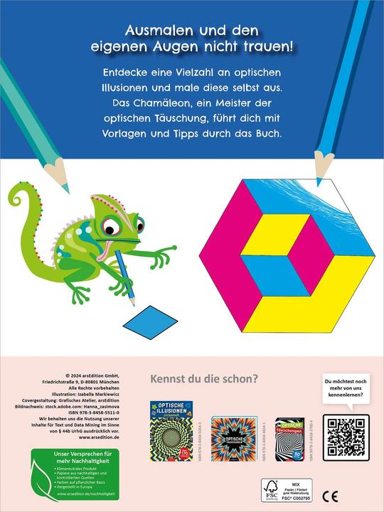 Actual product image Optical illusions - Colouring book