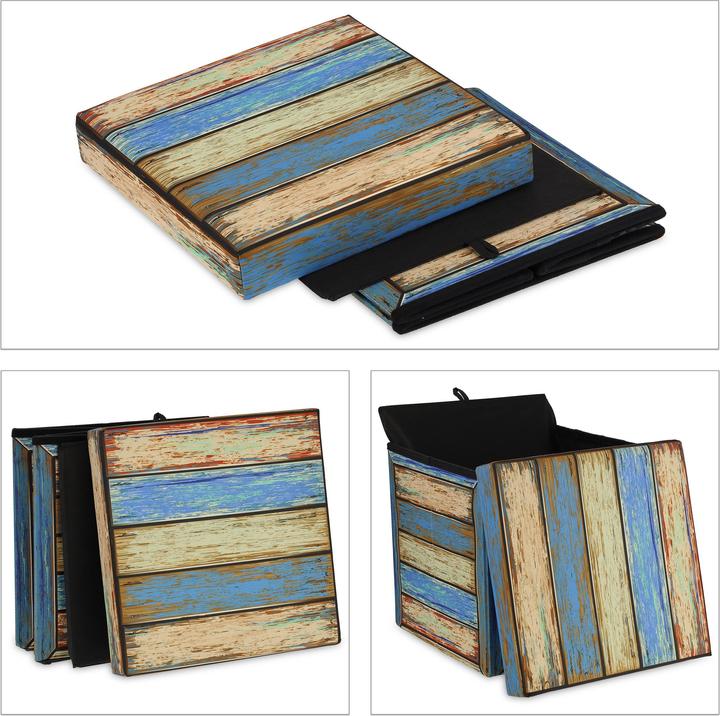 Actual product image Relaxdays Storage pouffe