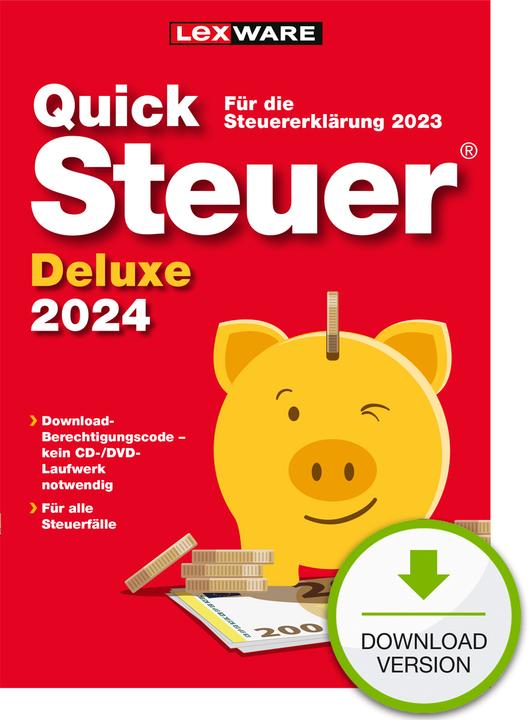 Produktbild Lexware ESD QuickSteuer Deluxe 2024 (1 User, 12 Monate)