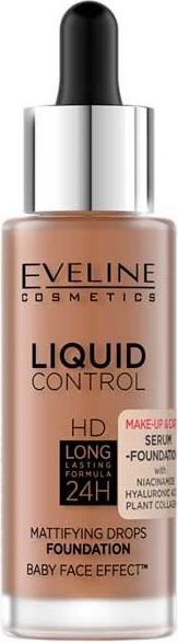 NoName Liquid Control HD Foundation mit Niacinamid Long Lasting 32ml Toffee