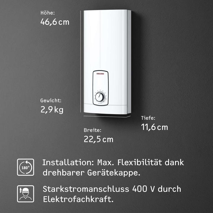 Actual product image Stiebel Eltron DHB 18/21/24 ST Trend Electronic instantaneous water heater, temperature accurate to the degree