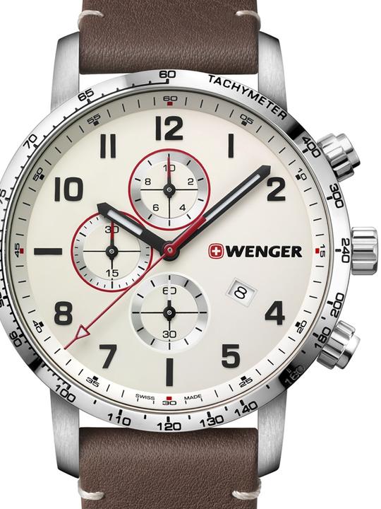 Actual product image Wenger Attitude (Chronograph, Analogue wristwatch, Swiss made, 44 mm)