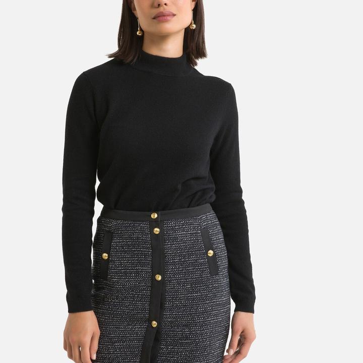 Actual product image Anne Weyburn Stand-up collar jumper (44, 46)