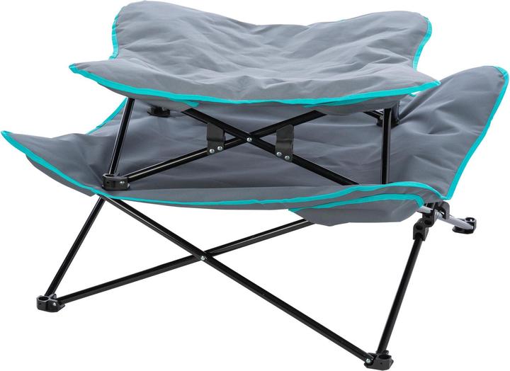 Produktbild Trixie Camping-Bett, bis 35 kg, 88 x 32 cm, Dunkelgrau/Petrol (Hund)