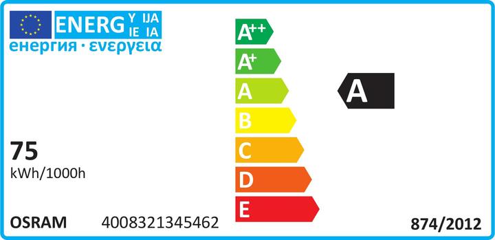 Label énergétique Osram Lampe Vialox (E27, 68 W, 5600 lm, 24 x, G)