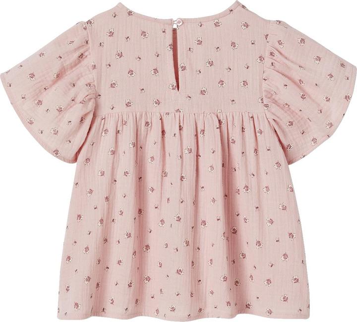 Image du produit Vertbaudet Blouse fille manches papillon en coton bio (98)