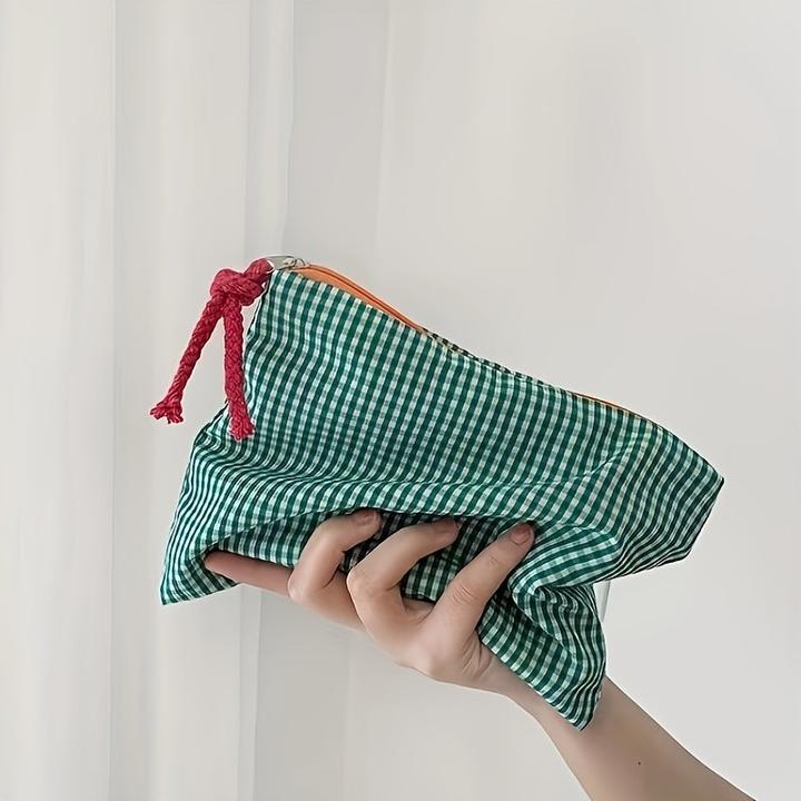 Only-Bags.Store Retro Farbe blockiert Make-up Tasche, grosse Kapazität multifunktionale Münze Geldbörse mit