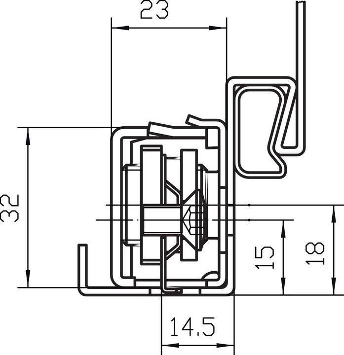 Produktbild Simonswerk Aufnahmeelement für Objektband (Türband) VX7511-3D, Edelstahl