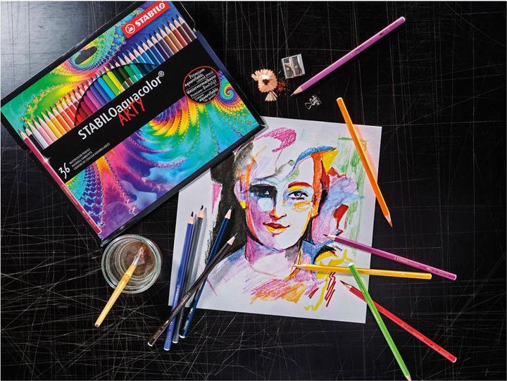 Actual product image STABILO aquacolor watercolour crayon (Sorted, 36 x)