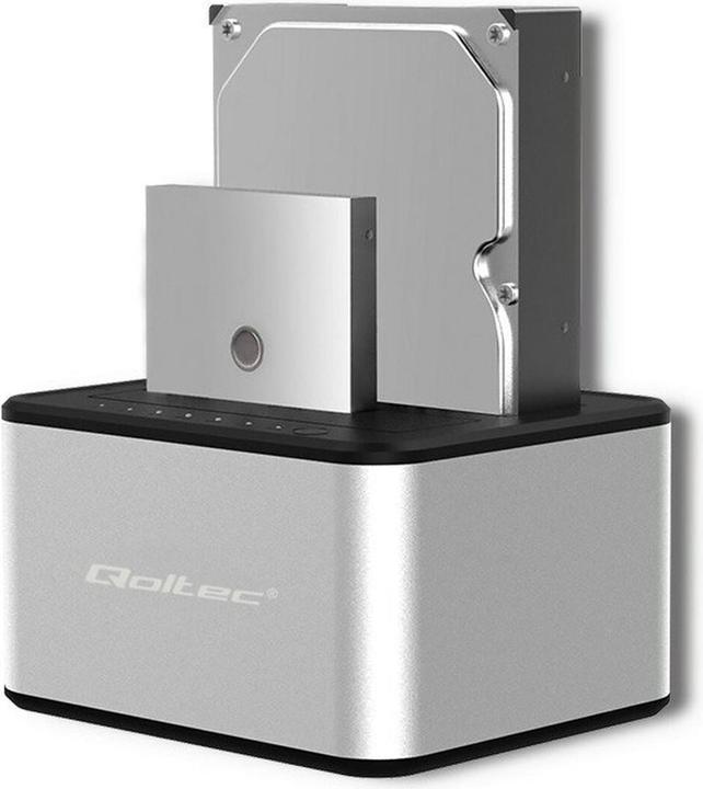 Immagine prodotto Qoltec 50316 2x HDD/SSD docking station 2,5/3,5 pollici SATA USB 3.0 Clonazione