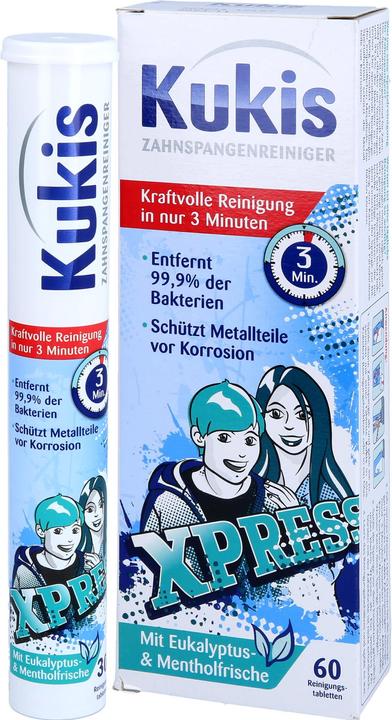 Immagine prodotto Kukis Reckitt Benckiser Detergente per apparecchi ortodontici Compresse di pulizia, 60 compresse