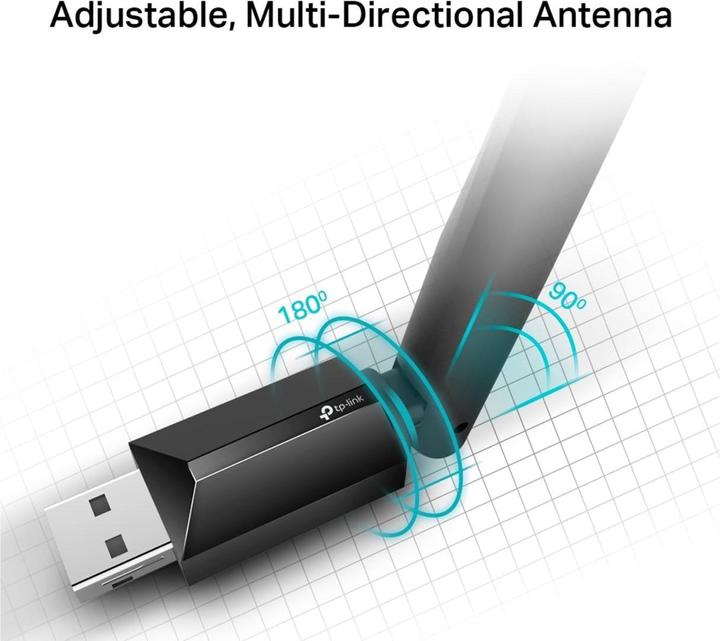 Immagine prodotto TP-Link AC600 AD ALTO GUADAGNO WI-FI USB. (USB 2.0)