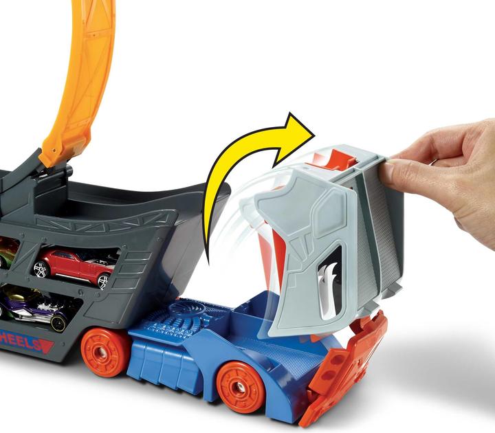 Actual product image Hot Wheels Stunt N Go Transporter & Trackset