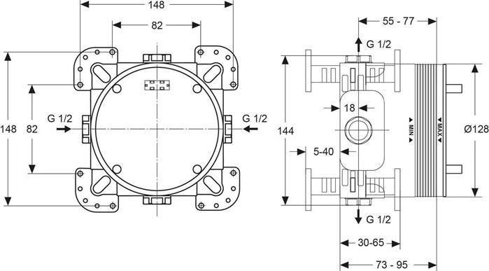 Produktbild Ideal Standard UP-Bausatz 1 EASY-Box für Einhebelmischer und Thermostate