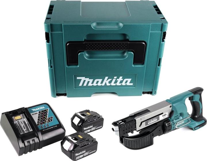 Produktbild Makita DFR 550 RGJ Akku Magazinschrauber 18 V 25 - 55 mm + 2x Akku 6,0 Ah + Ladegerät + Makpac (Akkubetrieb)