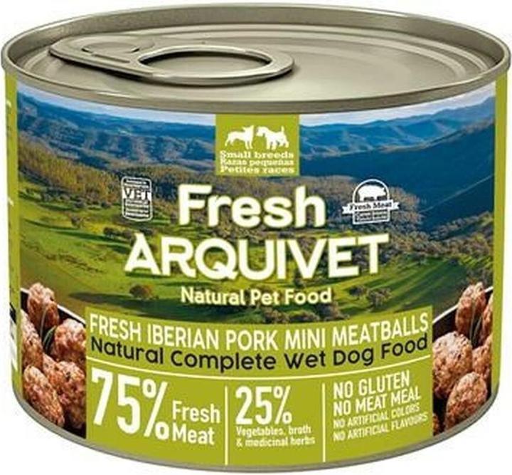 Actual product image Arquivet Fresh Iberian Pork Mini Meatballs - wet dog food - 200g (200 g)