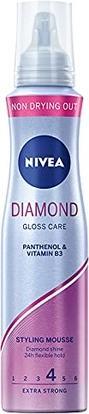 NIVEA Diamond Gloss Care Styling Mousse 4 extra mocna pianka do włosów 150 ml (150 ml, Schaumfestiger)