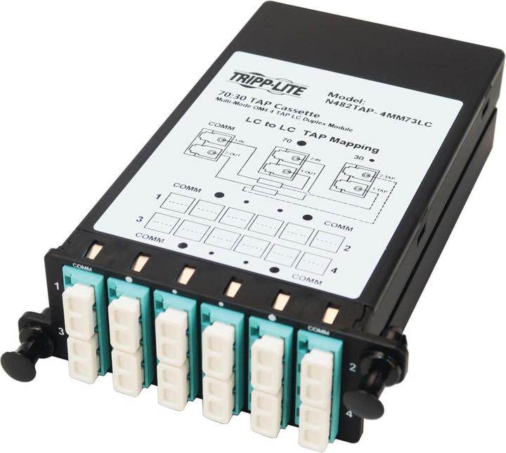 Image du produit Eaton Cassette TRIPPLITE Fiber TAP - Multimode 4x Duplex LC 70/30 Split