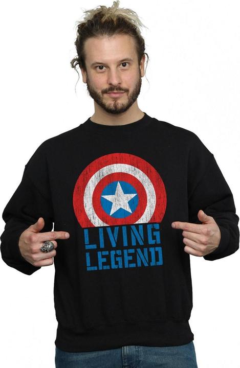Actual product image Mens Captain America Living Legend Sweatshirt (M)
