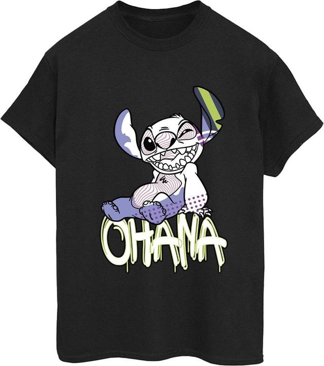 Immagine prodotto Disney Lilo And Stitch Ohana Graffiti Maglietta Ampia Donna (XXL)