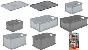 Image du produit keeeper Boîte de rangement ""robert"", 45 litres, gris nordique capacité de charge : 30 kg, apte au contact (45 l)