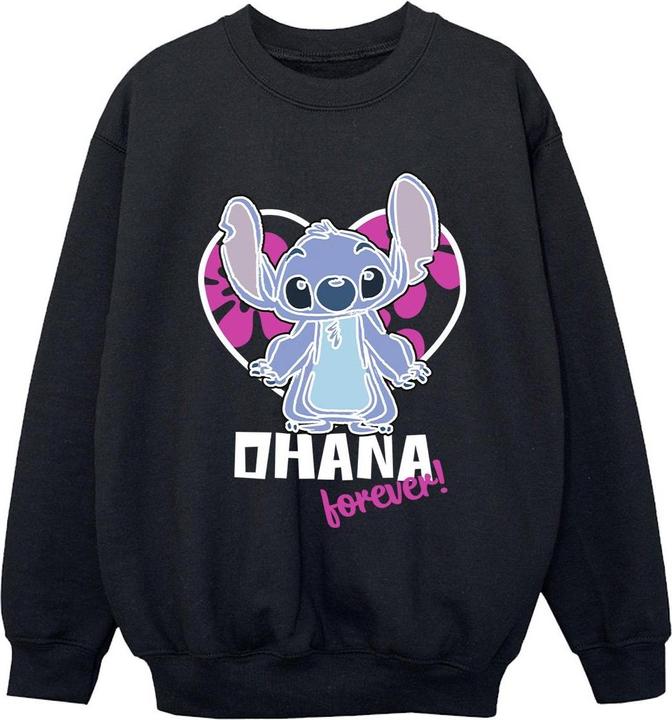 Disney Lilo And Stitch Ohana Forever Heart Sweatshirt Jungen