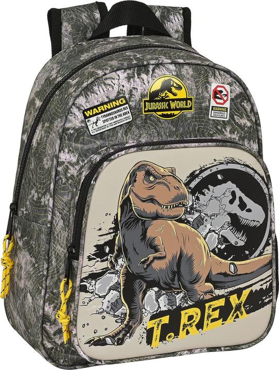Jurassic World Schulrucksack Warning Grau 27 x 33 x 10 cm