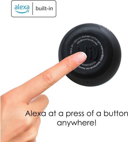 Actual product image Boompods Zero Talk Bluetooth® Speaker Amazon Alexa directly integrated, hands-free, shockproof, w... (5 h, Rechargeable battery operated)