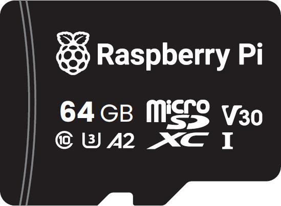Raspberry Pi Micro SD(HC) Card (64 GB, microSD, U3, UHS-III)