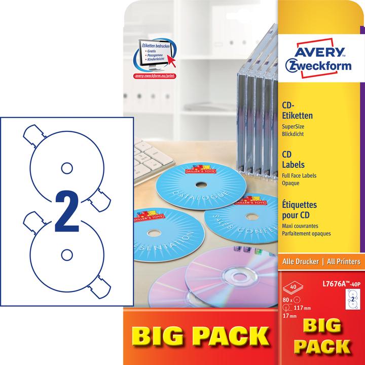 Actual product image Avery CD Labels SuperSize