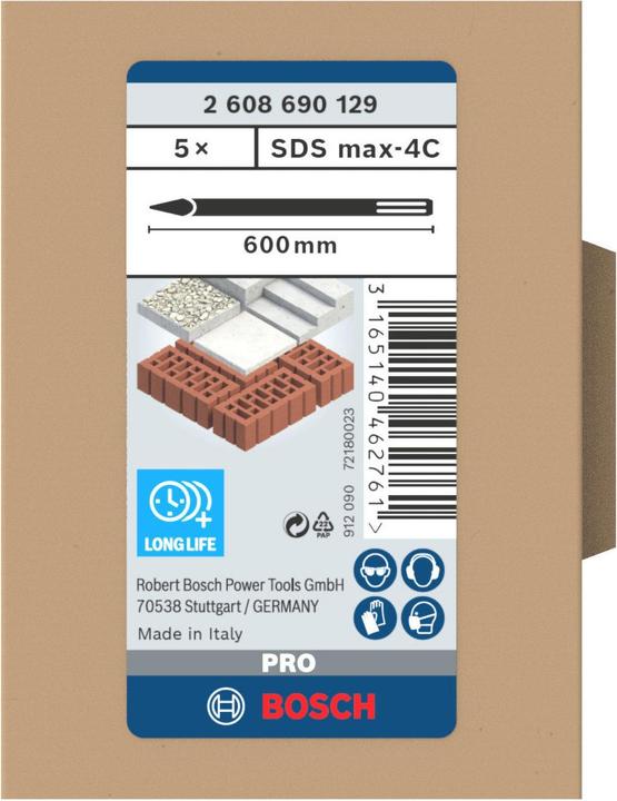 Image du produit Bosch Professional Zubehör Jeu de burins pointus PRO SDS max-4C, 600 mm (600 mm)