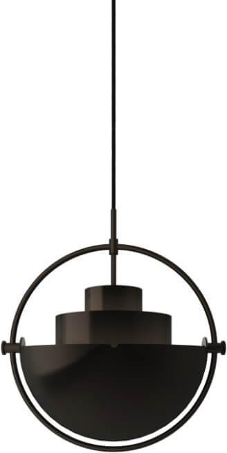 Image du produit Gubi Multi-Lite Suspension Small Black Brass (E14)