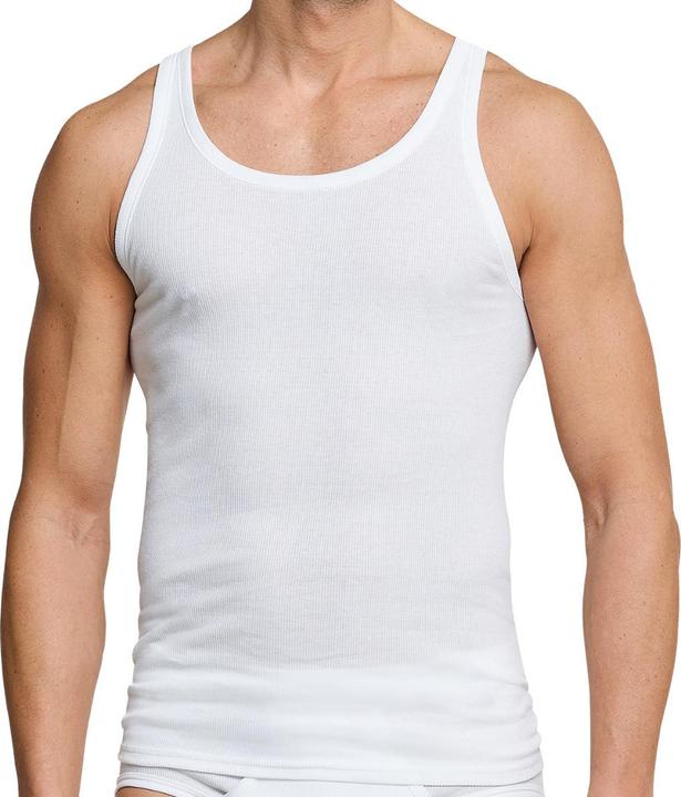 Actual product image Schiesser Pack of 4 Cotton Essentials Double Rib Undershirt (M)
